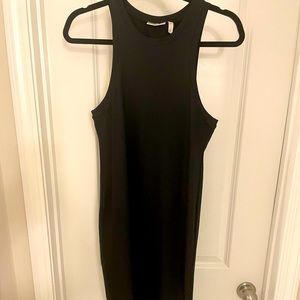 Leith bodycon black midi dress